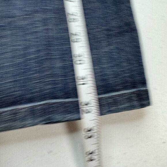 Chico's Platinum Jeans Women's 14 Straight‎ Leg Dark Wash Rhinestone Pockets - Picture 8 of 11